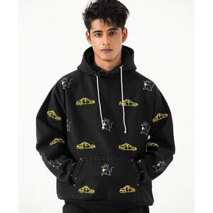 ONE432 HOODIE 33 Rat Race Hand Stich Handmade Streetwear Size Large 1908